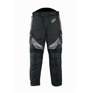 Gray Black Textile Pant